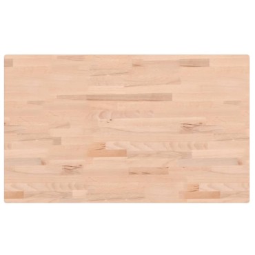 vidaXL Πάγκος Εργασίας Ορθογώνιος 100x60x(71,5-98) εκ Μασίφ Ξύλο Οξιάς