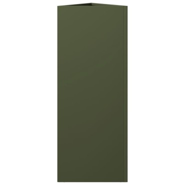 vidaXL Ζαρντινιέρες Κήπου 2 τεμ. Λαδί Τρίγωνο 30x26x75 εκ. από Ατσάλι