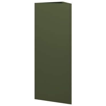 vidaXL Ζαρντινιέρες Κήπου 2 τεμ. Λαδί Τρίγωνο 30x26x75 εκ. από Ατσάλι