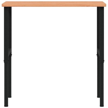 vidaXL Πάγκος Εργασίας Ορθογώνιος 100x60x(71,5-98) εκ Μασίφ Ξύλο Οξιάς