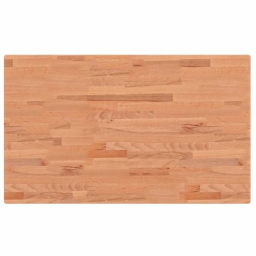 vidaXL Πάγκος Εργασίας Ορθογώνιος 100x60x(71,5-98) εκ Μασίφ Ξύλο Οξιάς