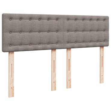 vidaXL Κρεβάτι Boxspring με Στρώμα Taupe 140x200 εκ. Υφασμάτινο