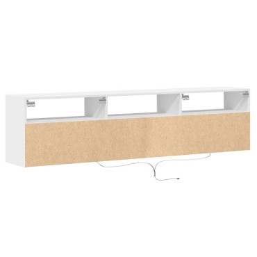 vidaXL Έπιπλο Τοίχου Τηλεόρασης με LED Λευκό 180x31x45cm