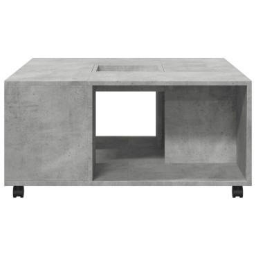vidaXL Τραπεζάκι Σαλονιού Γκρι Σκυρ. 80x80x40cm Επεξεργασμένο Ξύλο 1 τεμ.