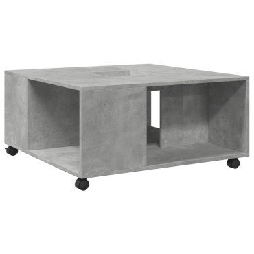 vidaXL Τραπεζάκι Σαλονιού Γκρι Σκυρ. 80x80x40cm Επεξεργασμένο Ξύλο 1 τεμ.