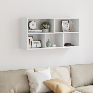 vidaXL Ράφι Τοίχου Λευκό 100x25x50cm από Επεξεργασμένο Ξύλο 1 τεμ.