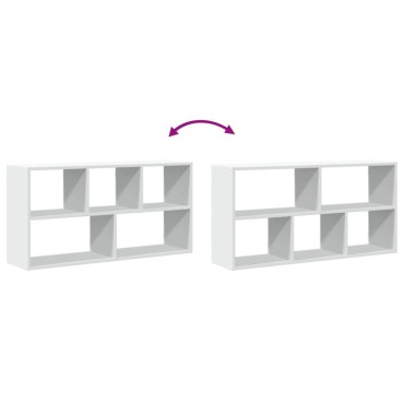 vidaXL Ράφι Τοίχου Λευκό 100x25x50cm από Επεξεργασμένο Ξύλο 1 τεμ.