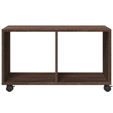 vidaXL Ντουλάπι Τροχήλατο Καφέ Δρυς 72x33x42,5cm από Επεξ. Ξύλο 1 τεμ.