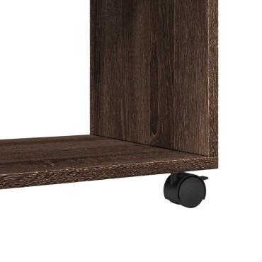 vidaXL Ντουλάπι Τροχήλατο Καφέ Δρυς 72x33x42,5cm από Επεξ. Ξύλο 1 τεμ.