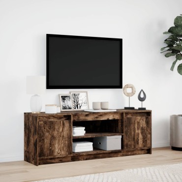 vidaXL Έπιπλο Τηλεόρασης με LED Καπνιστή Δρυς 139,5x34x50cm Επεξ. Ξύλο