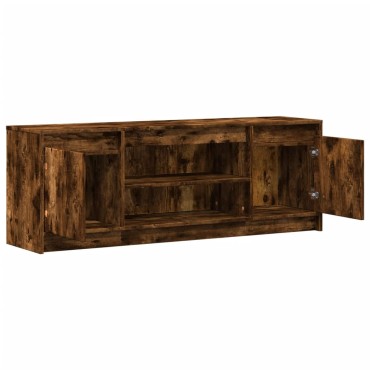 vidaXL Έπιπλο Τηλεόρασης με LED Καπνιστή Δρυς 139,5x34x50cm Επεξ. Ξύλο