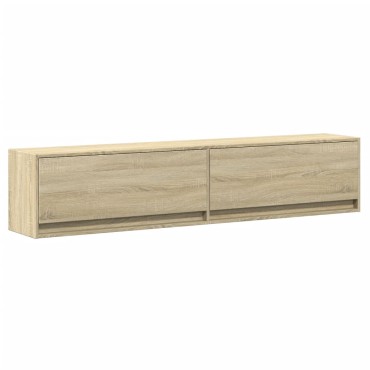 vidaXL Έπιπλο Τοίχου Τηλεόρασης με LED Sonoma Δρυς 180x31x38cm