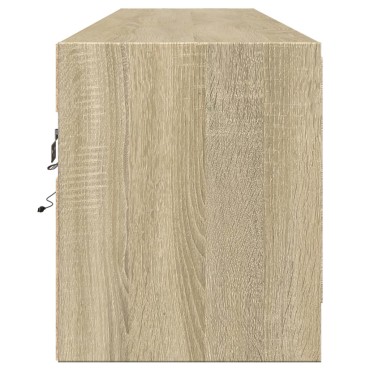 vidaXL Έπιπλο Τοίχου Τηλεόρασης με LED Sonoma Δρυς 180x31x38cm