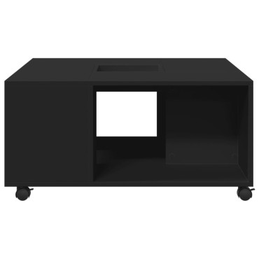 vidaXL Τραπεζάκι Σαλονιού Μαύρο 80x80x40cm από Επεξεργασμένο Ξύλο 1 τεμ.
