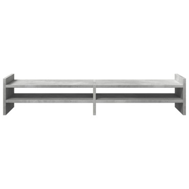 vidaXL Βάση Οθονών Γκρι του Σκυροδέματος 100x27x20 εκ. από Επεξ. Ξύλο