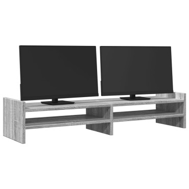 vidaXL Βάση Οθόνης Γκρι Sonoma 100x27x20 εκ. από Επεξεργασμένο Ξύλο