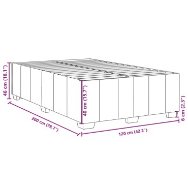 vidaXL Κρεβάτι Boxspring με Στρώμα Μπλε 120x200cm Υφασμάτινο 1 τεμ. - Μονό