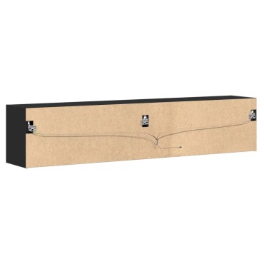vidaXL Έπιπλο Τοίχου Τηλεόρασης με LED Μαύρο 180x31x38cm