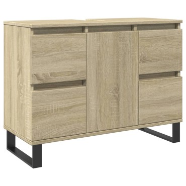 vidaXL Ντουλάπι Μπάνιου Sonoma Δρυς 80x33x60cm από Επεξεργ. Ξύλο 1 τεμ.