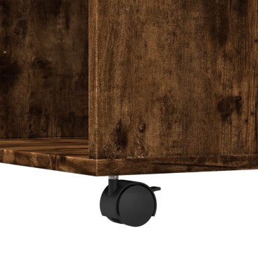 vidaXL Τραπεζάκι Σαλονιού Καπνιστή Δρυς 80x80x40cm Επεξεργασμ. Ξύλο 1 τεμ.