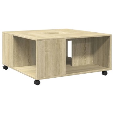 vidaXL Τραπεζάκι Σαλονιού Sonoma Δρυς 80x80x40cm Επεξεργασμένο Ξύλο 1 τεμ.