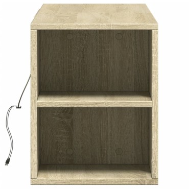 vidaXL Έπιπλο Τοίχου Τηλεόρασης με LED Sonoma Δρυς 135x31x39,5cm