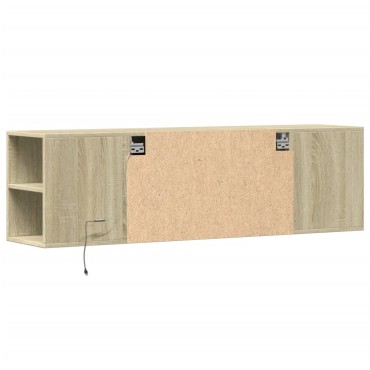 vidaXL Έπιπλο Τοίχου Τηλεόρασης με LED Sonoma Δρυς 135x31x39,5cm
