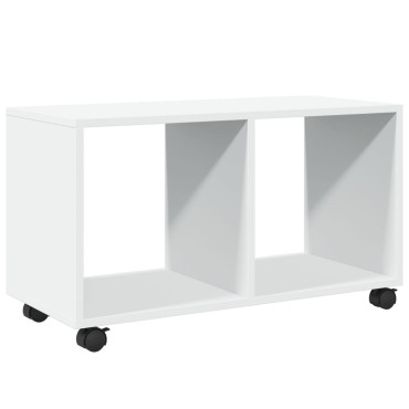 vidaXL Ντουλάπι Τροχήλατο Λευκό 72x33x42,5cm από Επεξ. Ξύλο 1 τεμ.