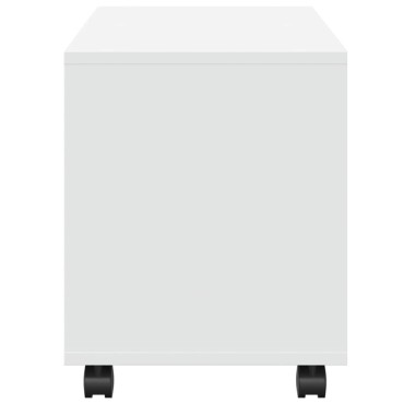vidaXL Ντουλάπι Τροχήλατο Λευκό 72x33x42,5cm από Επεξ. Ξύλο 1 τεμ.
