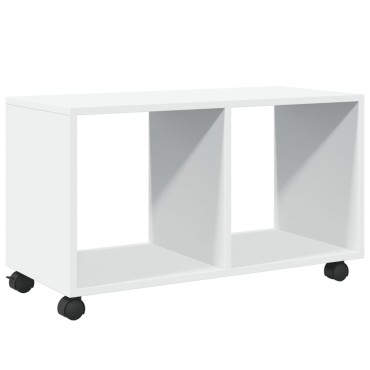 vidaXL Ντουλάπι Τροχήλατο Λευκό 72x33x42,5cm από Επεξ. Ξύλο 1 τεμ.