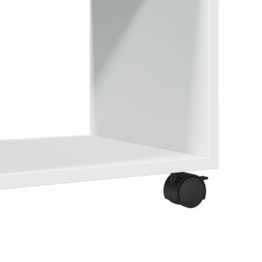vidaXL Ντουλάπι Τροχήλατο Λευκό 72x33x42,5cm από Επεξ. Ξύλο 1 τεμ.