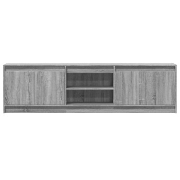 vidaXL Έπιπλο Τηλεόρασης με LED Γκρι Sonoma 180x34x50cm Επεξ. Ξύλο