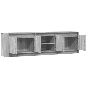 vidaXL Έπιπλο Τηλεόρασης με LED Γκρι Sonoma 180x34x50cm Επεξ. Ξύλο