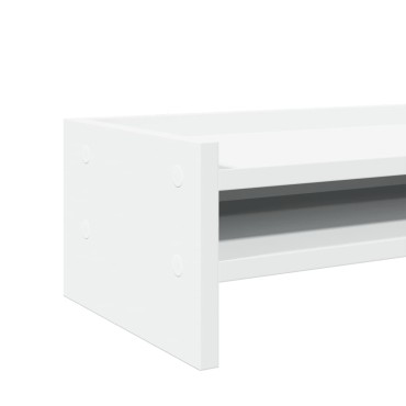 vidaXL Βάση Οθονών Λευκή 100x24x16 εκ. από Επεξ. Ξύλο