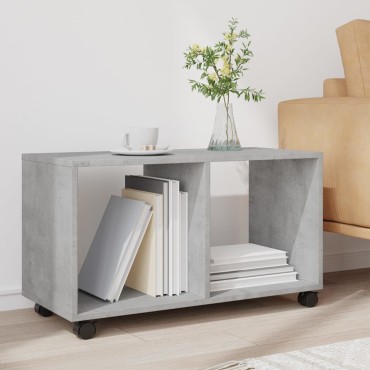 vidaXL Ντουλάπι Τροχήλατο Γκρι Σκυρ. 72x33x42,5cm από Επεξ. Ξύλο 1 τεμ.