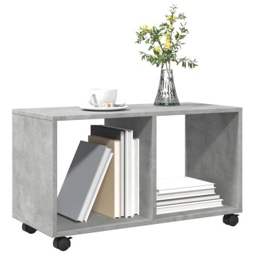 vidaXL Ντουλάπι Τροχήλατο Γκρι Σκυρ. 72x33x42,5cm από Επεξ. Ξύλο 1 τεμ.