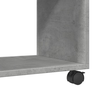 vidaXL Ντουλάπι Τροχήλατο Γκρι Σκυρ. 72x33x42,5cm από Επεξ. Ξύλο 1 τεμ.
