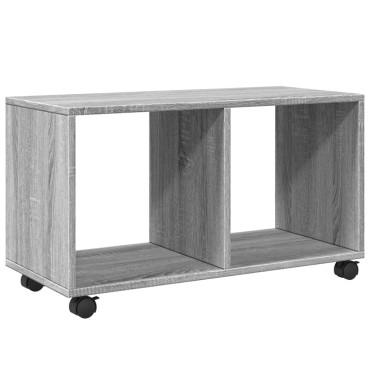 vidaXL Ντουλάπι Με Ροδάκια Γκρι Sonoma 72x33x42,5cm Επεξεργ. Ξύλο 1 τεμ.