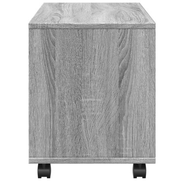 vidaXL Ντουλάπι Με Ροδάκια Γκρι Sonoma 72x33x42,5cm Επεξεργ. Ξύλο 1 τεμ.