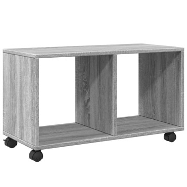 vidaXL Ντουλάπι Με Ροδάκια Γκρι Sonoma 72x33x42,5cm Επεξεργ. Ξύλο 1 τεμ.