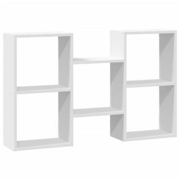 vidaXL Ραφιέρα Τοίχου Λευκό 96x18x60cm από Επεξεργασμένο Ξύλο 1 τεμ.