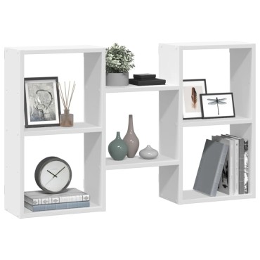 vidaXL Ραφιέρα Τοίχου Λευκό 96x18x60cm από Επεξεργασμένο Ξύλο 1 τεμ.