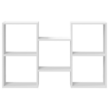 vidaXL Ραφιέρα Τοίχου Λευκό 96x18x60cm από Επεξεργασμένο Ξύλο 1 τεμ.
