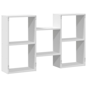 vidaXL Ραφιέρα Τοίχου Λευκό 96x18x60cm από Επεξεργασμένο Ξύλο 1 τεμ.