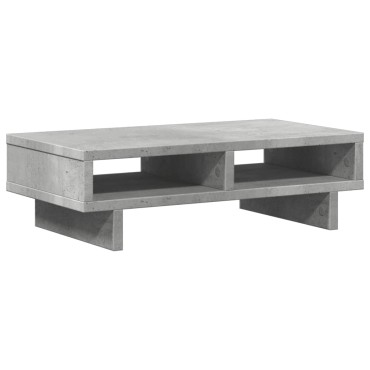 vidaXL Βάση Οθονών Γκρι του Σκυροδέματος 50x27x15 εκ. από Επεξ. Ξύλο