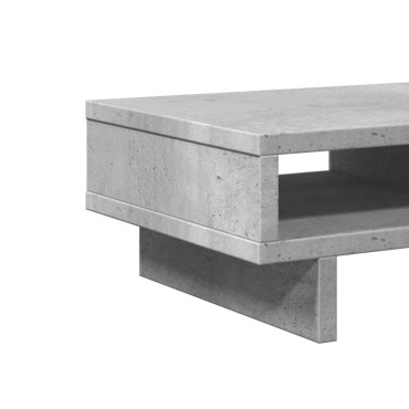 vidaXL Βάση Οθονών Γκρι του Σκυροδέματος 50x27x15 εκ. από Επεξ. Ξύλο