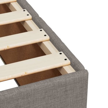 vidaXL Κρεβάτι Boxspring με Στρώμα Taupe 200x200cm Υφασμάτινο 1 τεμ. - Διπλό