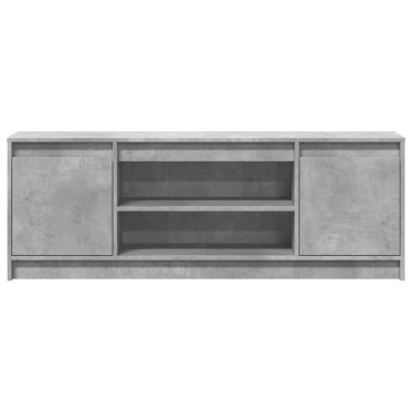 vidaXL Έπιπλο Τηλεόρασης με LED Γκρι Σκυρ. 139,5x34x50cm Επεξ. Ξύλο