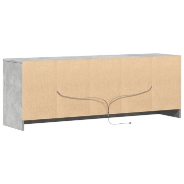 vidaXL Έπιπλο Τηλεόρασης με LED Γκρι Σκυρ. 139,5x34x50cm Επεξ. Ξύλο
