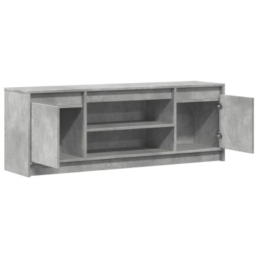 vidaXL Έπιπλο Τηλεόρασης με LED Γκρι Σκυρ. 139,5x34x50cm Επεξ. Ξύλο